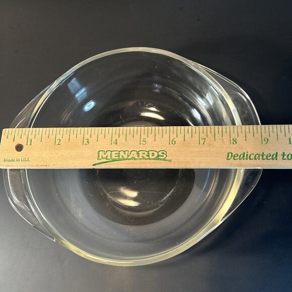 Pyrex Clear Ovenware Bowl Pair 1 Qt 022 & 1.5 Qt 023 Vintage Glass Set - Picture 8 of 9